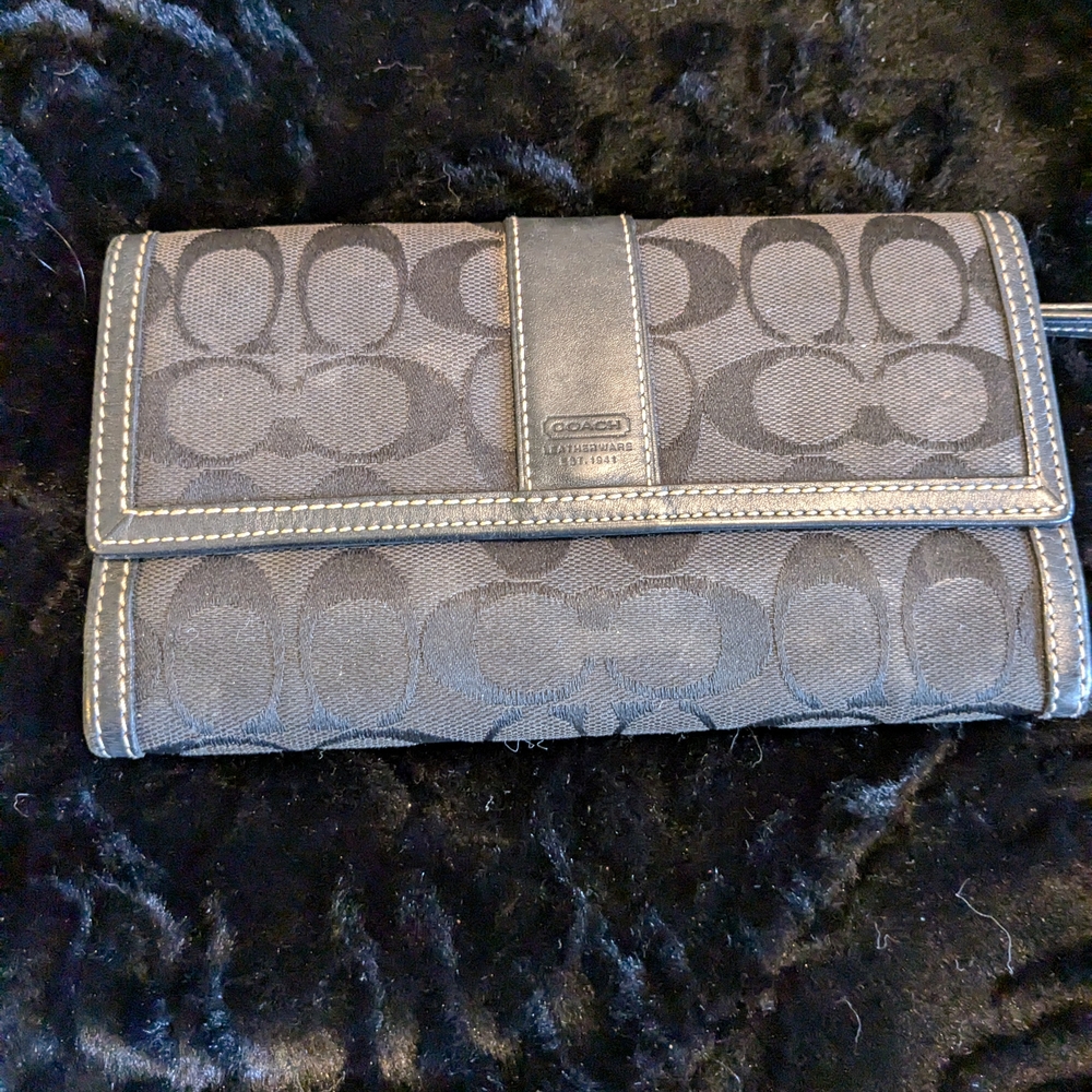 Coach Black Signature Wallet